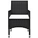 Set Mobili da Pranzo per Giardino 5 pz Nero - Foto miniatura 3