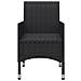 Set Mobili da Pranzo per Giardino 5 pz Nero - Foto miniatura 7