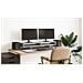 Supporto Monitor Grigio Cemento 100x27x15cm Legno Massello Pino - Foto miniatura 1
