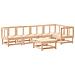 Set Salotto Da Giardino 6 Pz In Legno Massello Di Pino - Foto miniatura 2