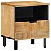 Comodino Marrone 40x33x46 Cm In Legno Massello Di Mango - Foto miniatura 1