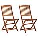Lusso Casadino -  Sedie Da Giardino Pieghevoli 2 Pz In Legno Massello D'acacia - Foto miniatura 2