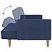 Divano Letto a 2 Posti Blu in Tessuto - Foto miniatura 7
