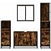 Set Mobili da Bagno 4 pz Rovere Fumo in Legno Multistrato - Foto miniatura 5
