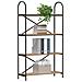 Libreria rovere artigianale 80 x 30 x 146 cm Legno multistrato - Foto miniatura 3
