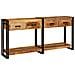 Tavoli consolle 2 pcs Marrone Legno Di Mango Massello - Foto miniatura 1