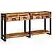 Tavoli consolle 2 pcs Marrone Legno Di Mango Massello - Foto miniatura 3