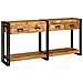 Tavoli consolle 2 pcs Marrone Legno Di Mango Massello - Foto miniatura 7