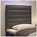 Testiera LED con testiera Grigio scuro 90 cm Poliestere - Foto miniatura 4