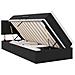 Letto con Contenitore con materasso Nero 90 x 190 cm Velluto - Foto miniatura 1