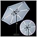 Parasol da Giardino con Luci LED 300 x 300 cm Poliestere - Foto miniatura 7