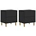 Armadio da Notte con cassetto 2 pcs Nero 43 x 34,5 x 48 cm - Foto miniatura 1