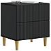 Armadio da Notte con cassetto 2 pcs Nero 43 x 34,5 x 48 cm - Foto miniatura 2