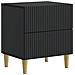Armadio da Notte con cassetto 2 pcs Nero 43 x 34,5 x 48 cm - Foto miniatura 3