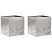 Vaso da giardino 2 pz Argento 50 x 50 x 49 cm Acciaio Inox - Foto miniatura 1