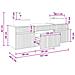 Set di Armadi da Bagno 3 pz Bianco Lucido 49 x 44,5 x 65 cm - Foto miniatura 3
