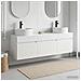 Set di Armadi da Bagno 3 pz Bianco Lucido 49 x 44,5 x 65 cm - Foto miniatura 4