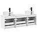 Set di Armadi da Bagno 3 pz Bianco Lucido 49 x 44,5 x 65 cm - Foto miniatura 6