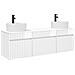 Set di Armadi da Bagno 3 pz Bianco Lucido 49 x 44,5 x 65 cm - Foto miniatura 1