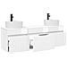 Set di Armadi da Bagno 3 pz Bianco Lucido 49 x 44,5 x 65 cm - Foto miniatura 9