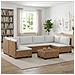 7 pz Set Lounge in Rattan con Cuscini GENDT Rattan naturale - Foto miniatura 7