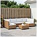 7 pz Set Lounge in Rattan con Cuscini GENDT Rattan naturale - Foto miniatura 8