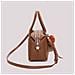 borsa a bauletto con dettaglio appeso CUOIO - Foto miniatura 4