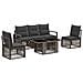 Set Divano da Giardino 6 pz Grigio e Grigio Scuro polyrattan - Foto miniatura 1