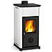 TEA Stufa a Legna in Acciaio Porcellanato Potenza Termica Nominale 6.6 kW 189 m³ Riscaldabili Colore Bianco - Foto miniatura 4