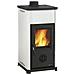 TEA Stufa a Legna in Acciaio Porcellanato Potenza Termica Nominale 6.6 kW 189 m³ Riscaldabili Colore Bianco - Foto miniatura 1