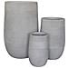 Vasi Per Piante Rotondi Da Interno Ed Esterno Set Da 3 Dimensioni Moderni Vaso Di Design In Resina Colore Taupe, G. 47x47x75 / m. 34x34x54 / p. 24x24x39 - Foto miniatura 2