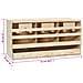 Casetta Cova per Galline 3 Scomparti 72x33x38 cm Legno di Pino - Foto miniatura 6