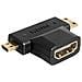 Adattatore Hdmi A Femmina - Hdmi C + Hdmi D Maschio - Foto miniatura 2
