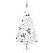 Set Albero Natale Artificiale con LED Palline Bianco 180 cm PVC - Foto miniatura 1