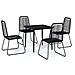 Set Mobili Da Pranzo Per Giardino 5 Pz Nero - Foto miniatura 2