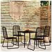 Set Mobili Da Pranzo Per Giardino 5 Pz Nero - Foto miniatura 1