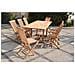 Set Di Mobili Da Giardino In Teak Massiccio Per 8-10 Persone - Tavolo Rettangolare + 8 Sedie Kajang - Foto miniatura 4