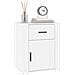 Comodino Bianco 50x36x60 Cm In Legno Ingegnerizzato - Foto miniatura 4