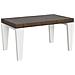 Tavolo Allungabile 90x160/420 Cm Spimbo Mix Piano Bianco Frassino - Gambe Noce - Noce /bianco Frassino - Foto miniatura 4
