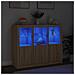 Credenze Con Luci Led 3 Pz Rovere Sonoma In Legno Multistrato - Foto miniatura 3