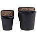 Set Di 3 Vasi Per Piante Berberis Rattan Sintetico 34/45 Cm Marrone Scuro - Foto miniatura 2