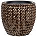 Set Di 3 Vasi Per Piante Berberis Rattan Sintetico 34/45 Cm Marrone Scuro - Foto miniatura 6