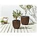 Set Di 3 Vasi Per Piante Berberis Rattan Sintetico 34/45 Cm Marrone Scuro - Foto miniatura 1