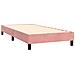 Letto A Molle Con Materasso E Led Rosa 90x200 Cm In Velluto - Foto miniatura 4