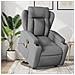 Poltrona Alzapersona Massaggi Reclinabile Grigio Chiaro Tessuto - Foto miniatura 2