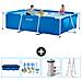 Piscina Fuori Terra - Rettangolo - 300x200x75 Cm - Blu - Include Accessori Coordinati Cb6 - Foto miniatura 1