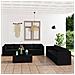 Lusso Casadino -  Set Divani Da Giardino 9 Pz Con Cuscini In Polyrattan Nero - Foto miniatura 7