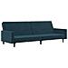 Divano Letto a 2 Posti Blu in Velluto - Foto miniatura 1