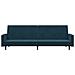 Divano Letto a 2 Posti Blu in Velluto - Foto miniatura 5