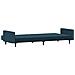 Divano Letto a 2 Posti Blu in Velluto - Foto miniatura 6